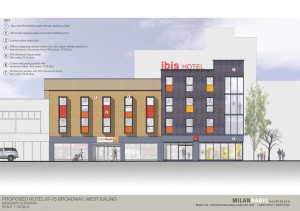 Planned new hotel for West Ealing